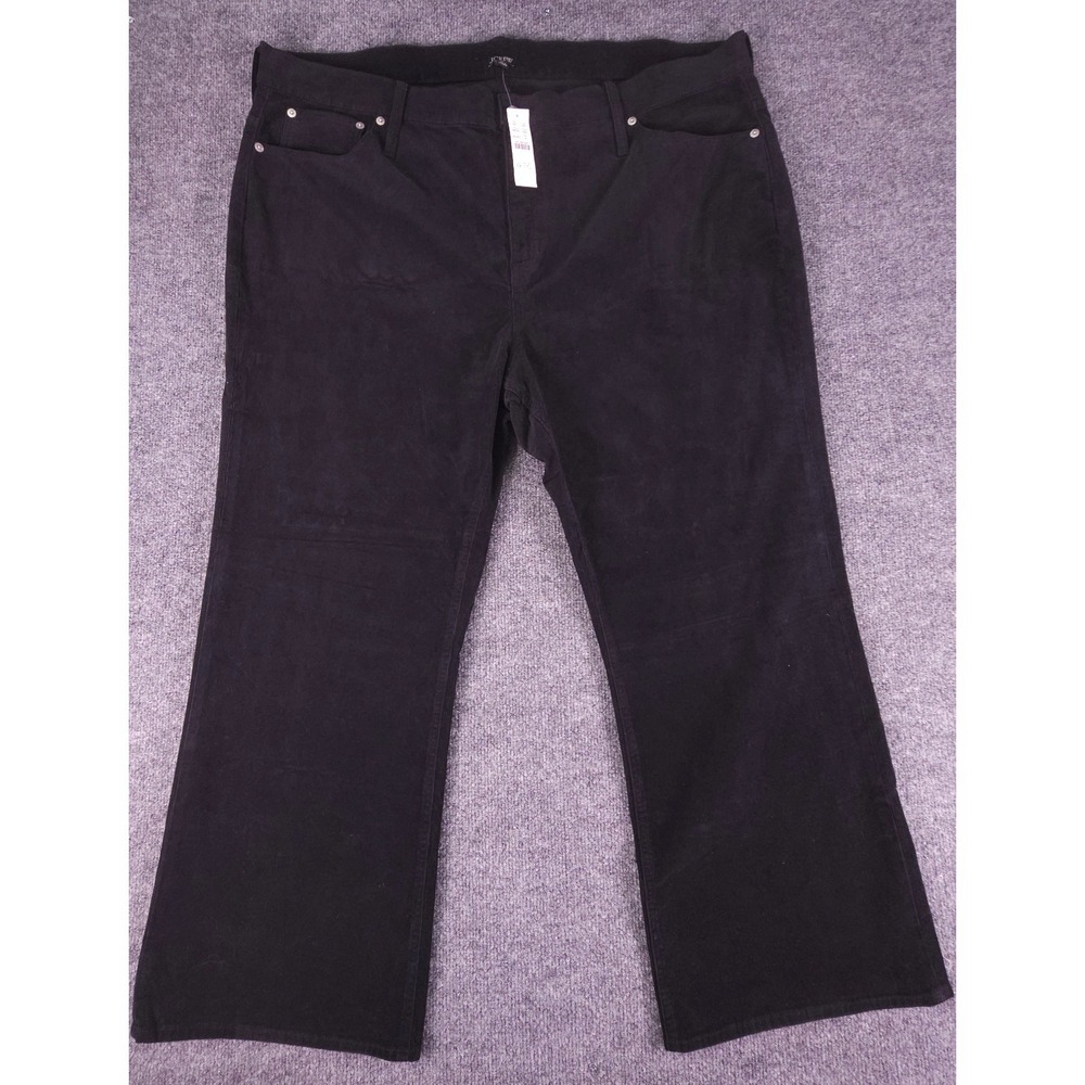 J. Crew Corduroy Pants Straight Leg Black‎ Casual Everyday Size 37 New NWT